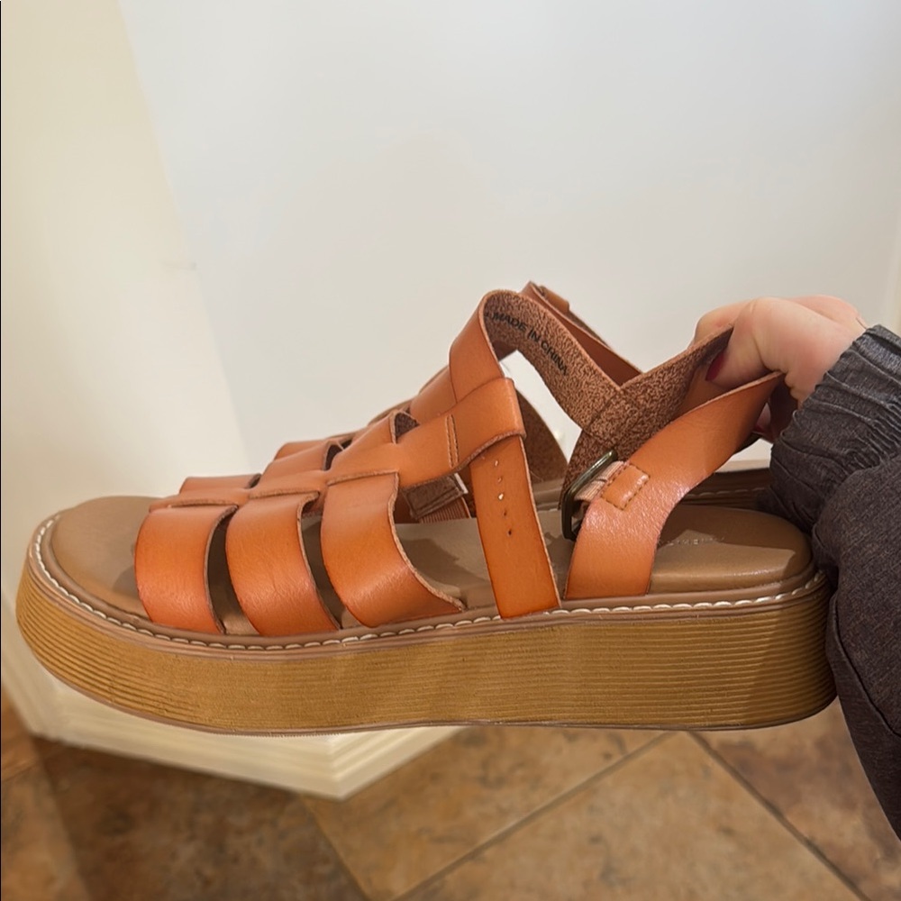 Women's Orange Platform Sandals-American Eagle